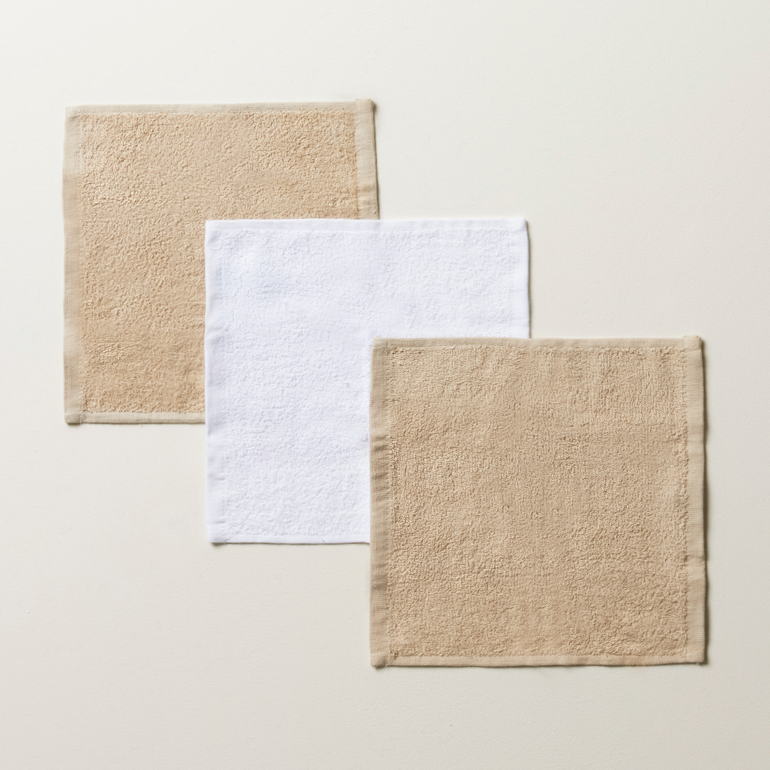 3PK F CLOTH PLAIN BABY BEIGE-BEIGE-ONE SIZE