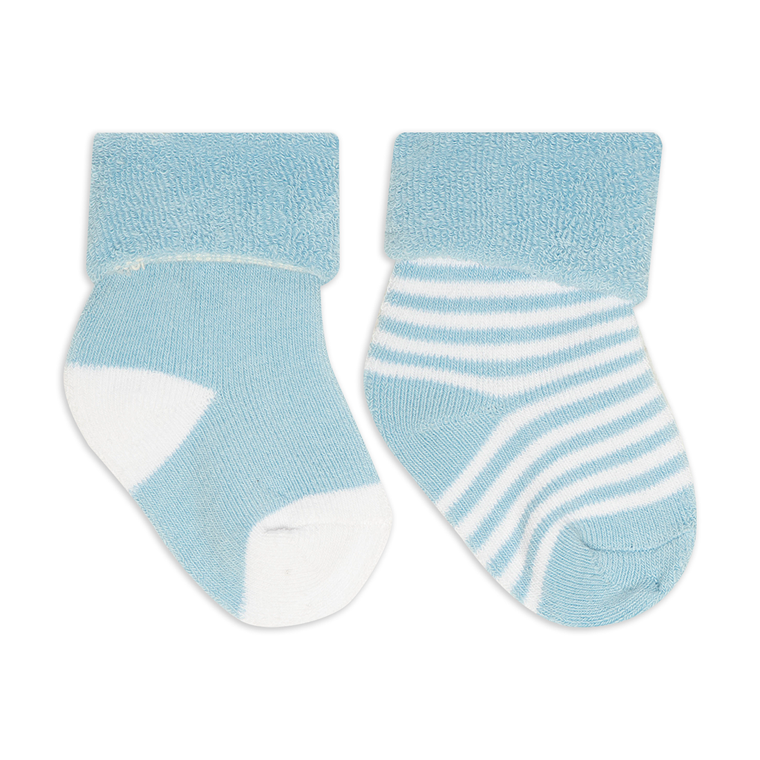 2PK NB SOCKS BLUE-BLUE-NEW BORN