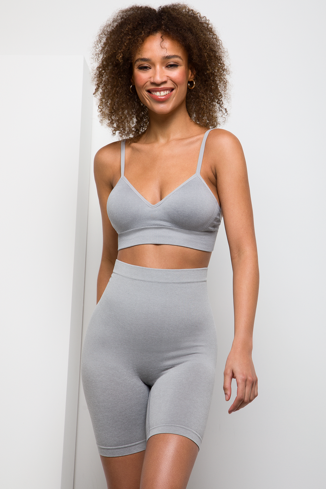 SHAPEWEAR LONGLEG GREY MELANGE-GREY-XL