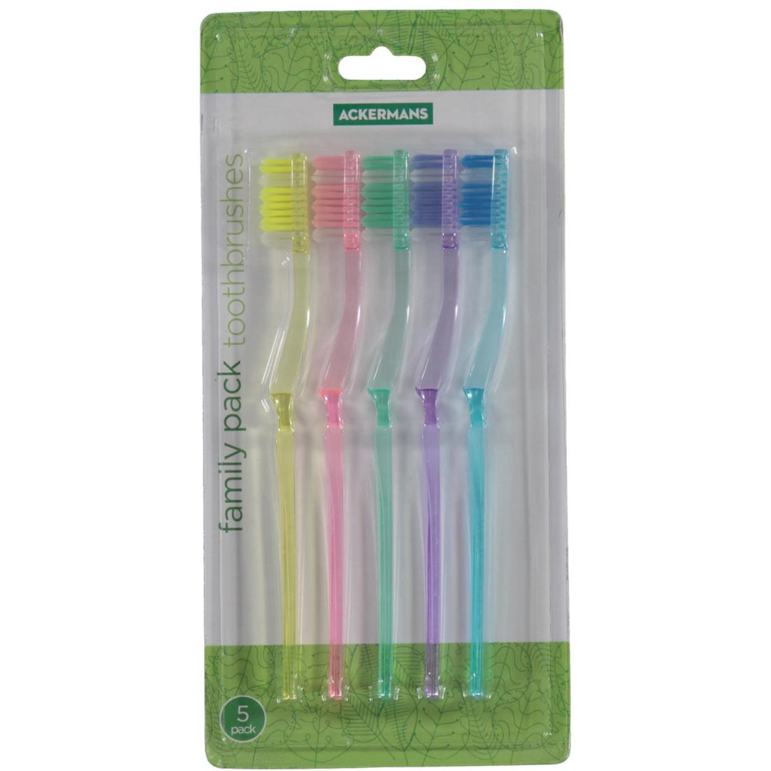 5PK FAMILY TOOTHBRUSHES-NO COLOUR-ONE SIZE