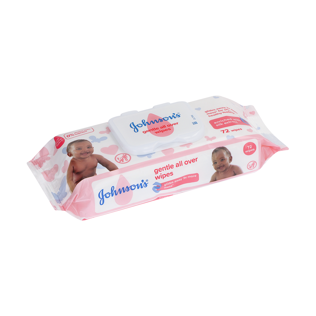 JOHNSONS BABY NEW GENTLE ALL OVER BABY WIPES 72-ASSORTED-ONE SIZE