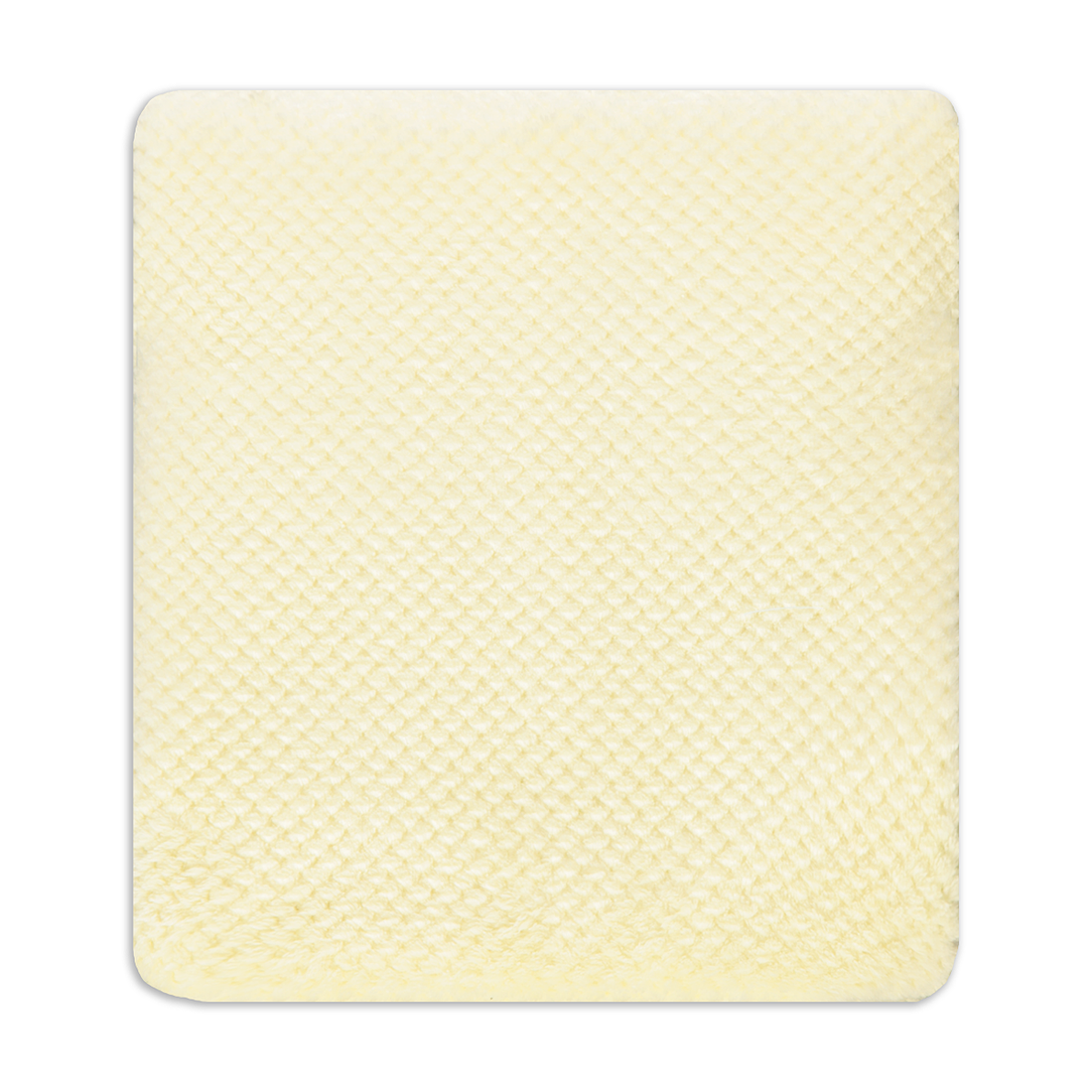 WAFFLE BLANKET BABY LEMON-CANARY YELLOW-75X100 CM