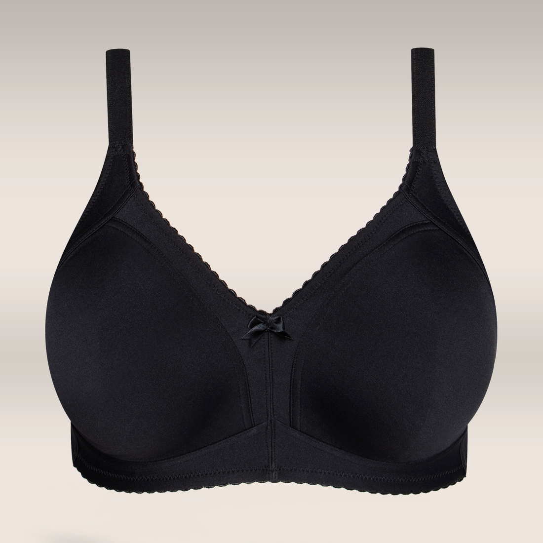 2PK STYLED MFRAME BRA SML PLAIN BLACK MOCCA-BLACK-38 C