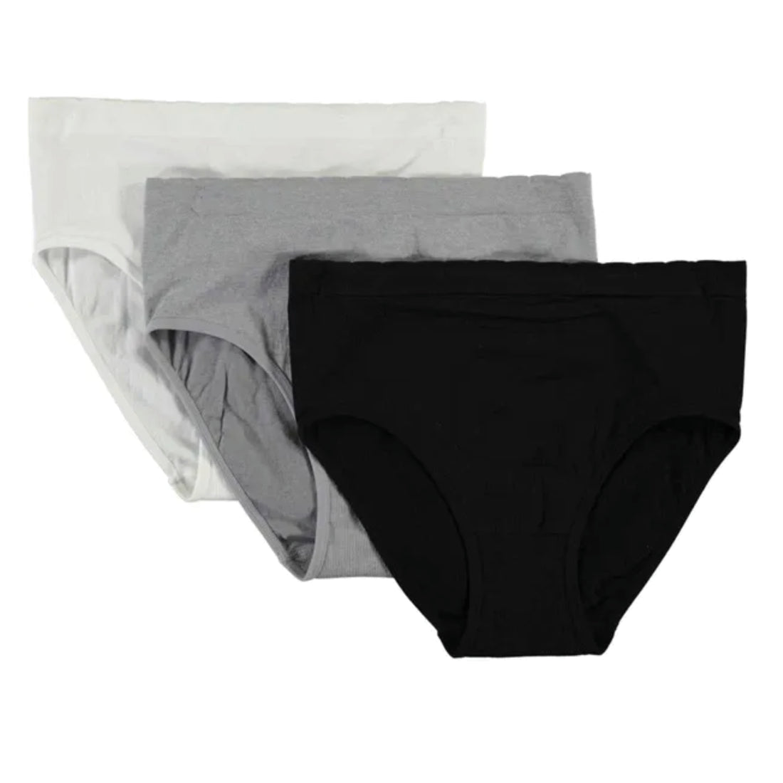 3 PACK SEAMFREE BRIEF BLACK-ASSORTED-XL