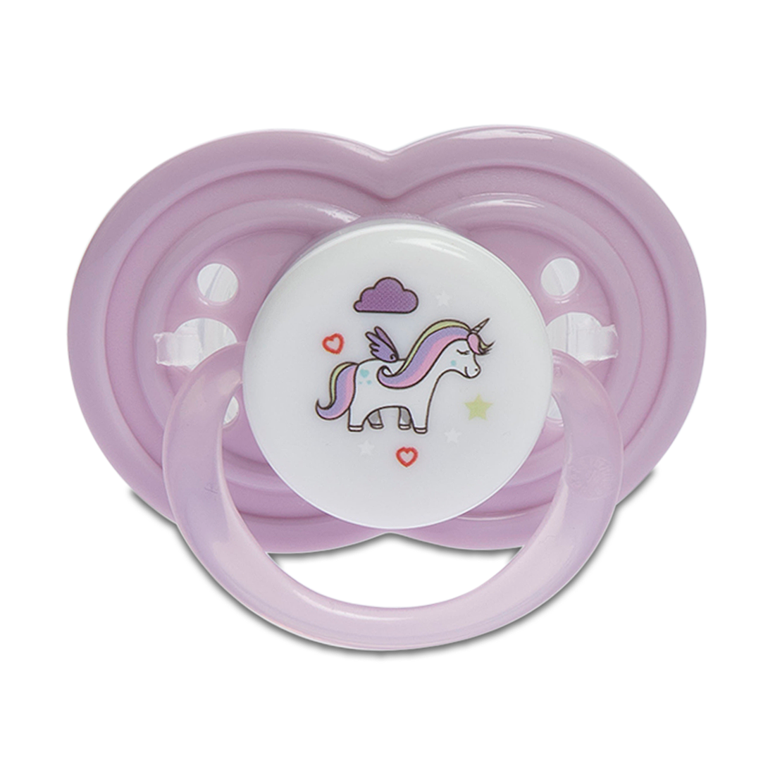 UNICORN 6-18 MTHS PACIFIER-LILAC-ONE SIZE