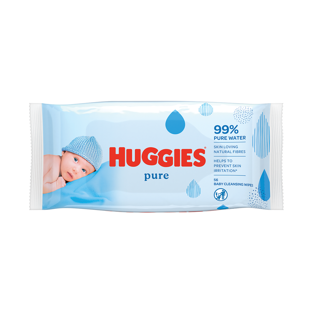 HUGGIES PURE BABY WIPES 56S-NO COLOUR-ONE SIZE