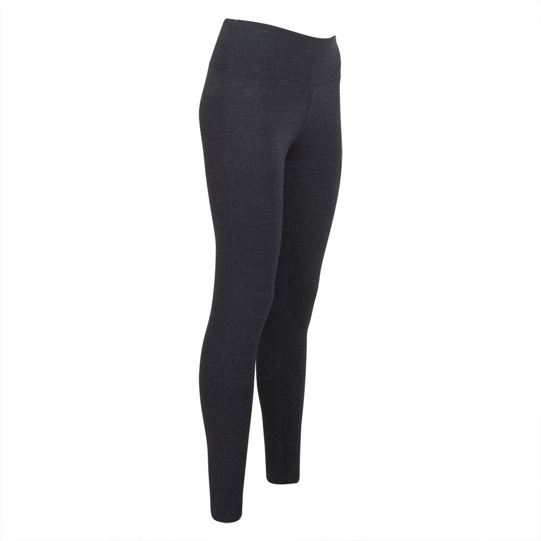 CHARCOAL MELANGE WIDE WAIST LEGGINGS-CHARCOAL-XXL