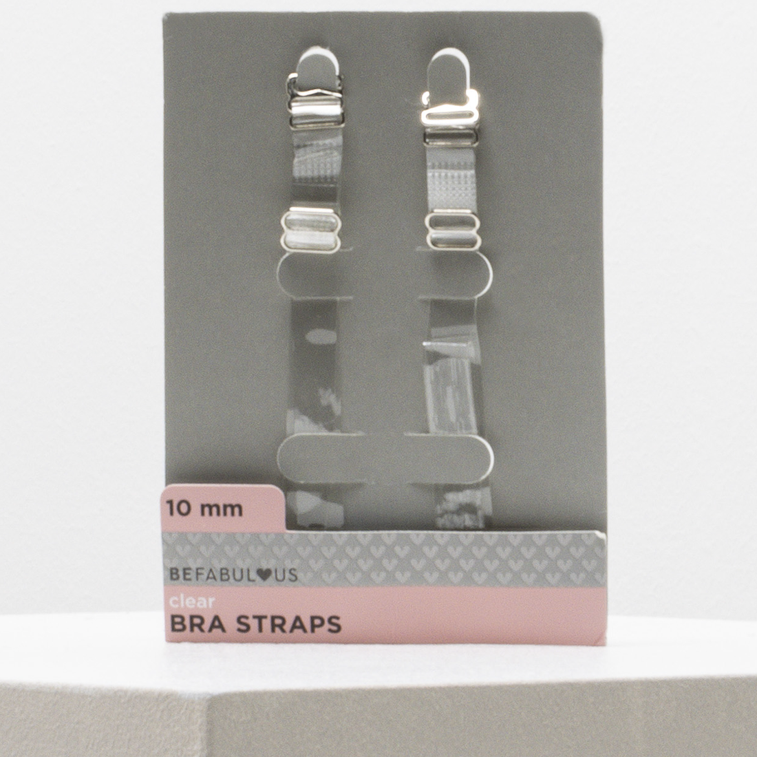 BRA ACCESSORIES 10MM CLEAR SILICONE STRAPS-NO COLOUR-ONE SIZE