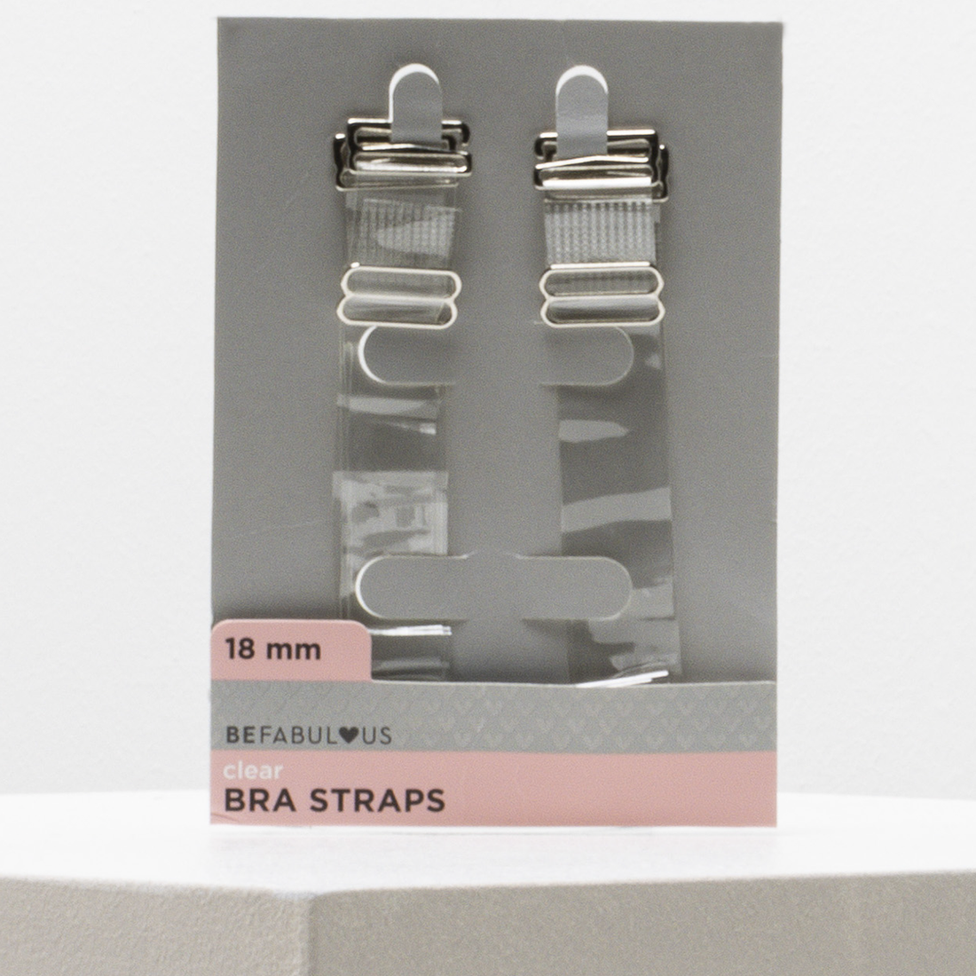 BRA ACCESSORIES 18MM CLEAR SILICONE STRAPS-CLEAR-ONE SIZE