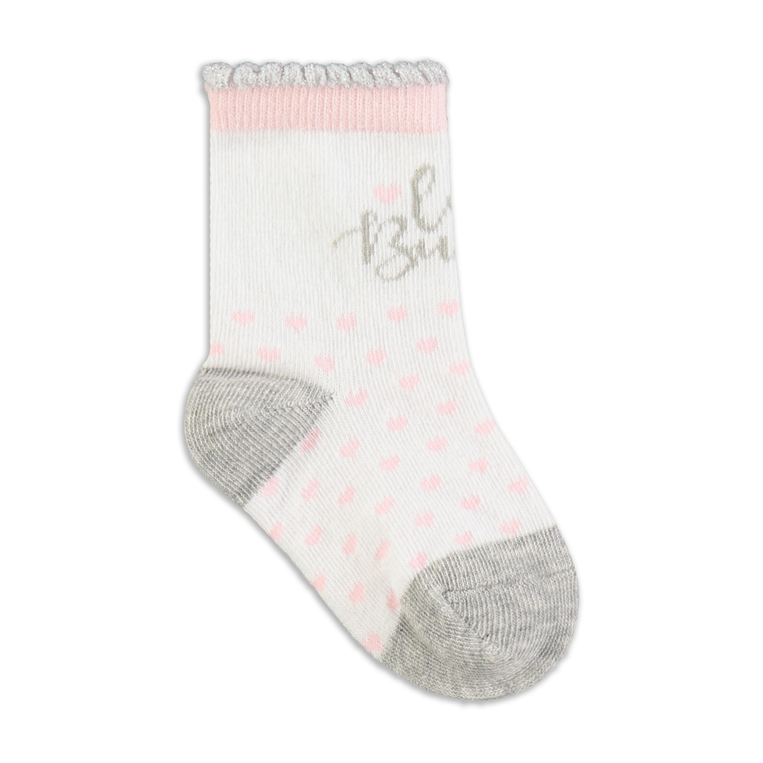 LIGHT PINK BUNNY 3PK TG SOCKS-PINK-3 - 5 1/2