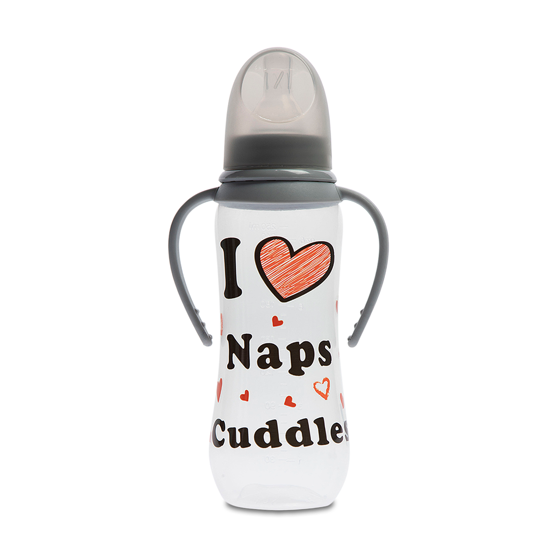 250ml Bottle with handle Naps and Cuddles Lt Grey-LIGHT GREY-250 ML