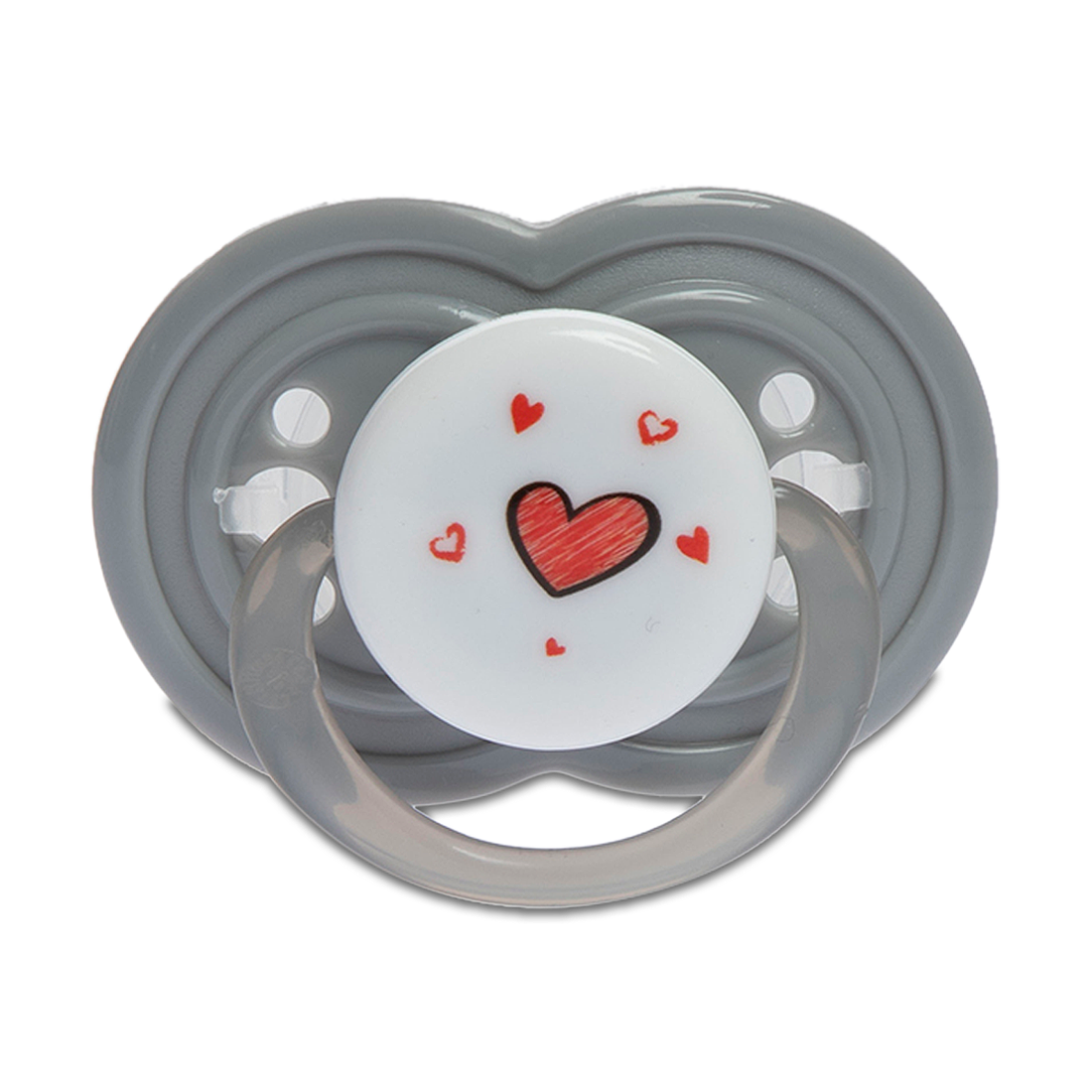 UNISEX HEART DUMMY LT GREY 0-6-LIGHT GREY-ONE SIZE