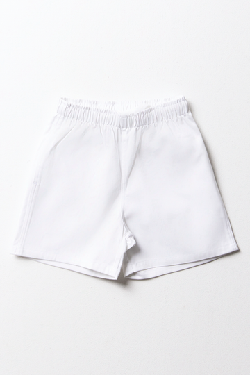 UNISEX SPORTS SHORTS WHITE PRIMARY-WHITE-13-14 YRS