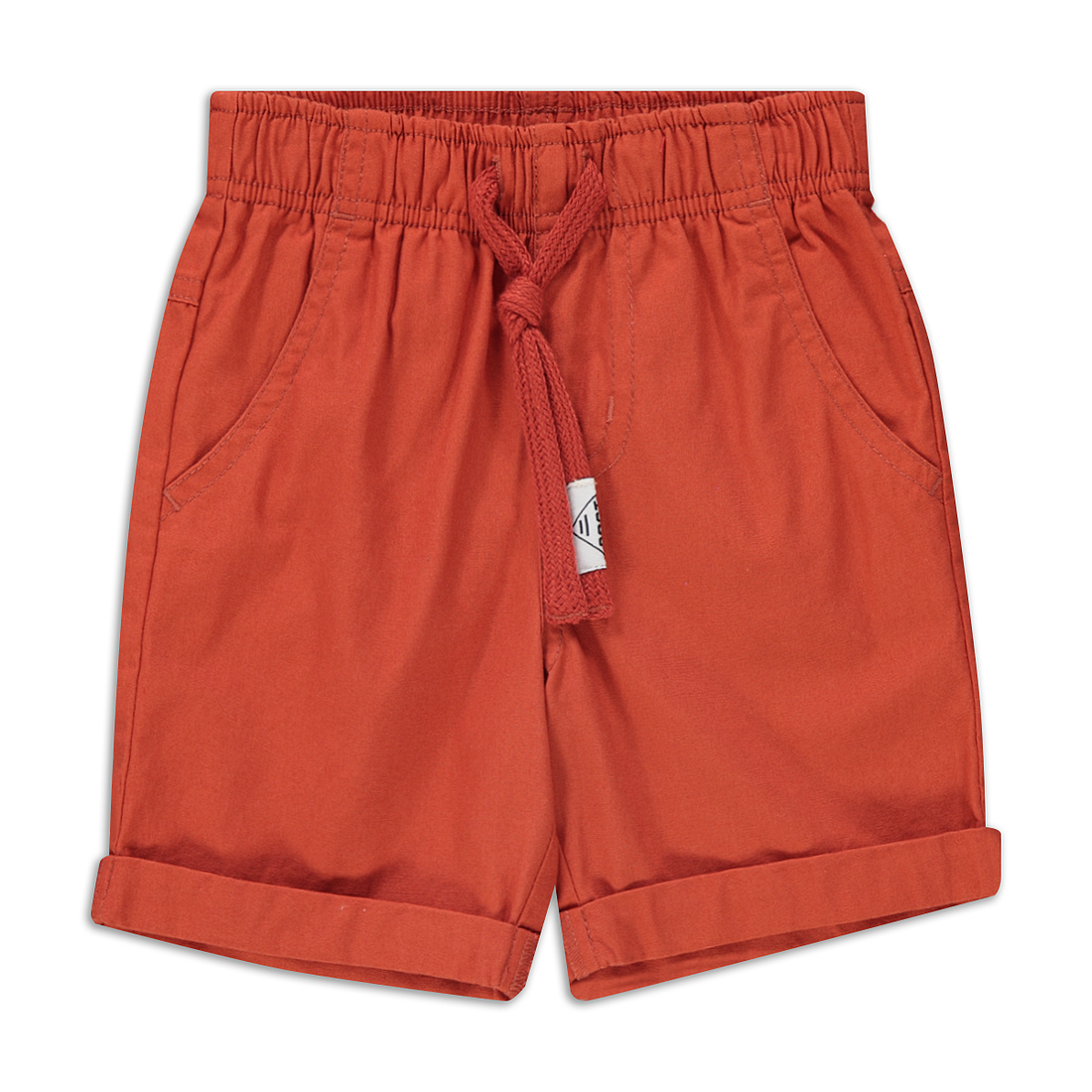 2 Pack woven short check and burnt orange-BURNT ORANGE-6-12 MTHS