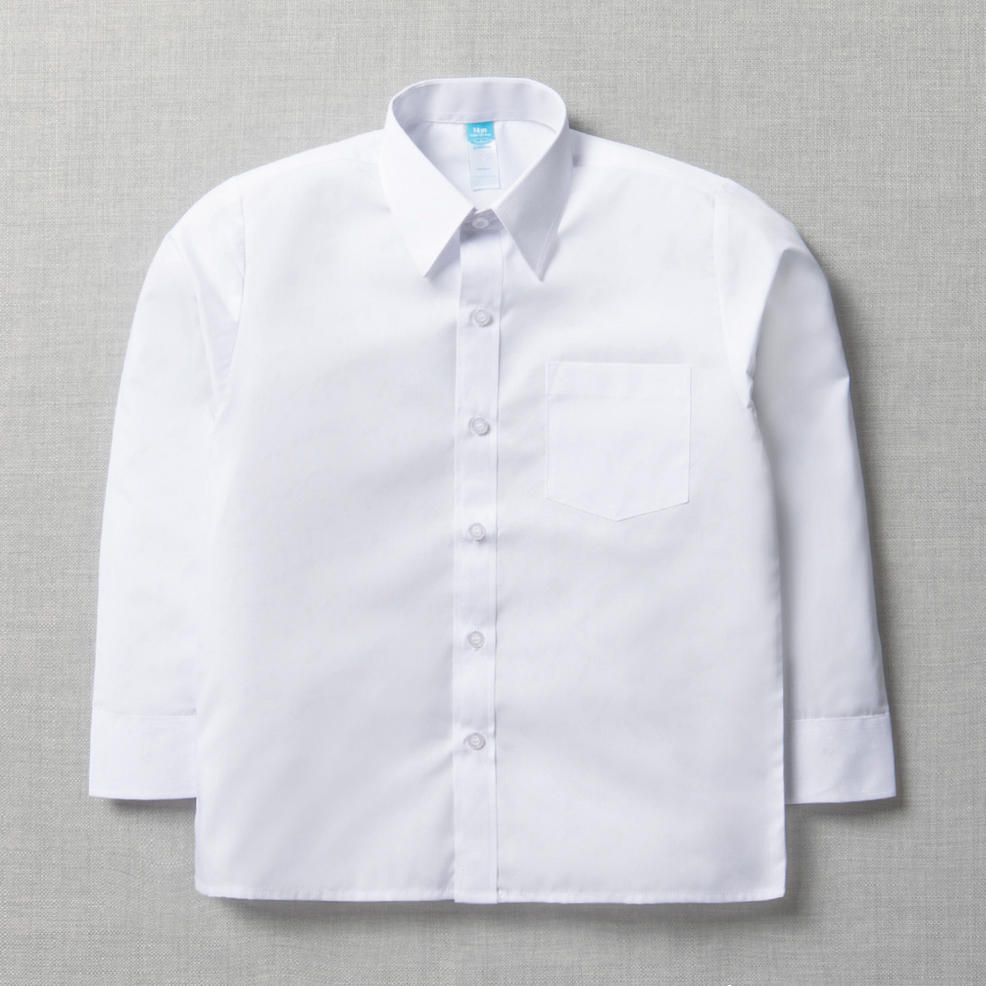 BOYS LONG SLEEVE COLLAR SHIRT WHITE TOUGHEES PRIMA-WHITE-13-14 YRS