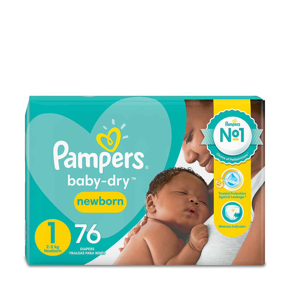 PAMPERS NAPPIES VP SIZE 1 NEW BORN 76-NO COLOUR-NEW BORN