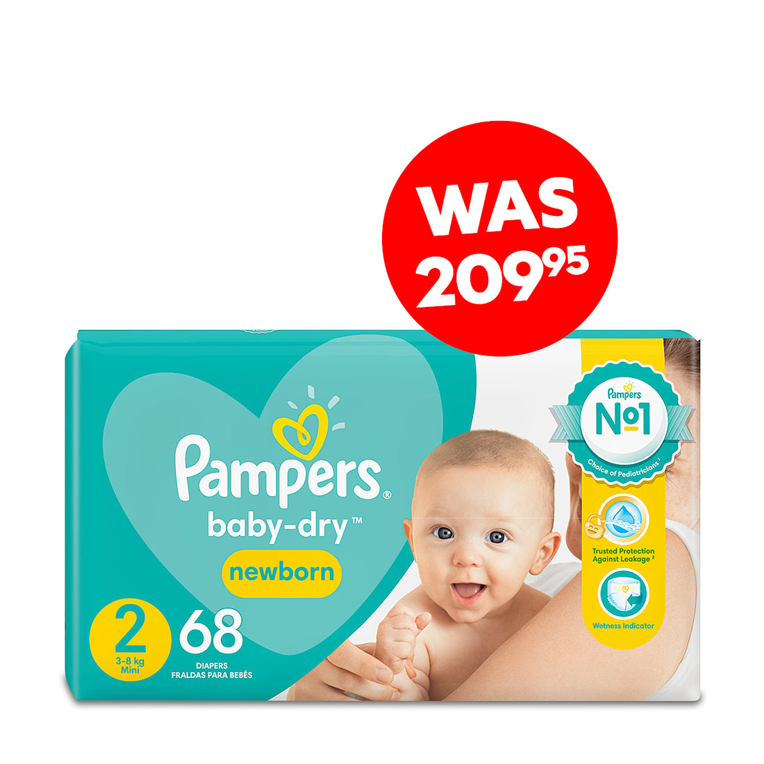 PAMPERS NAPPIES VP SIZE 2 MINI 68-NO COLOUR-MINI