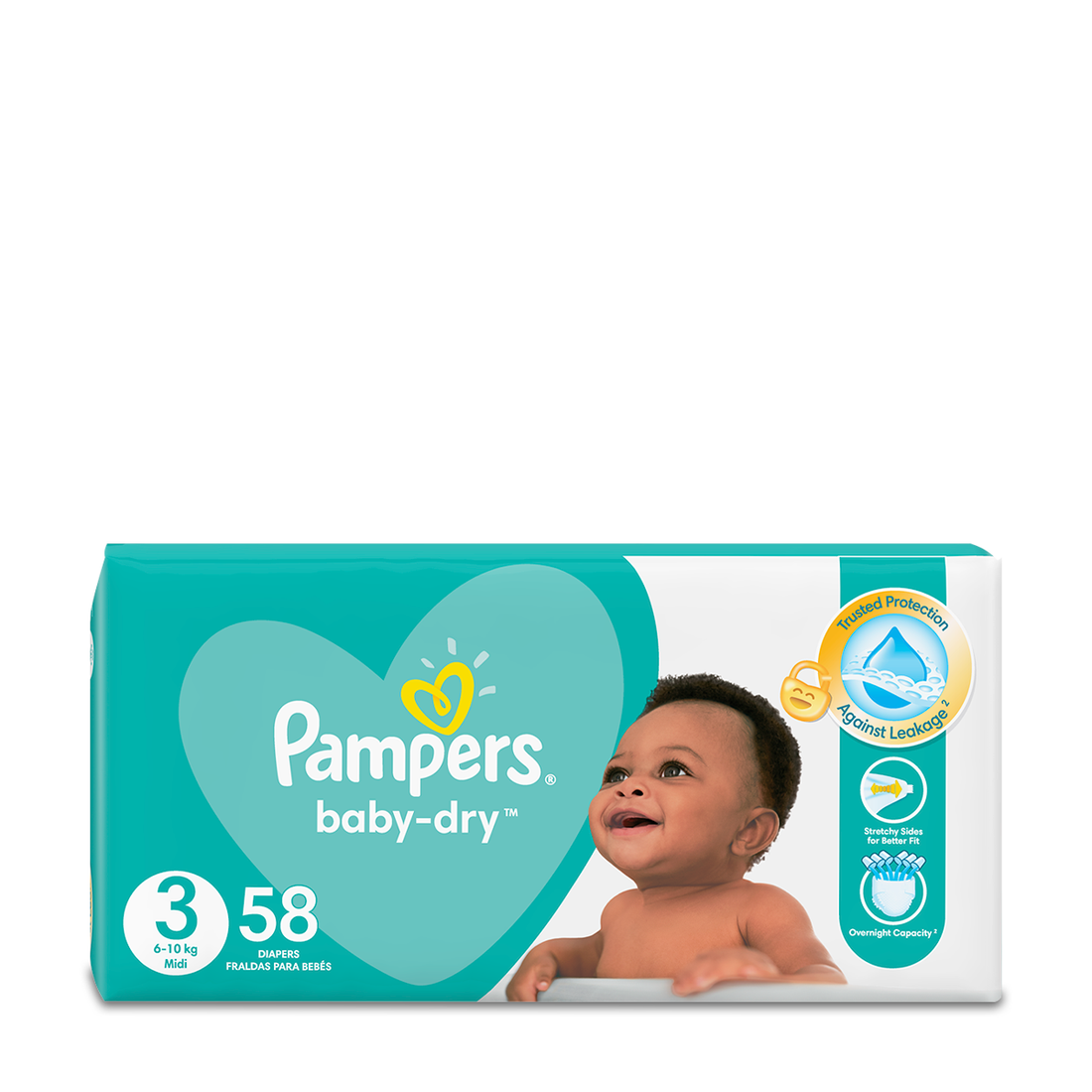 PAMPERS NAPPIES VP SIZE 3 MIDI 58-NO COLOUR-MIDI