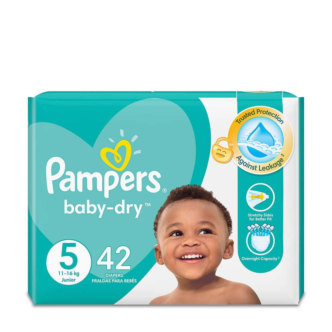 PAMPERS NAPPIES VP SIZE 5 JUNIOR 42-NO COLOUR-JUNIOR