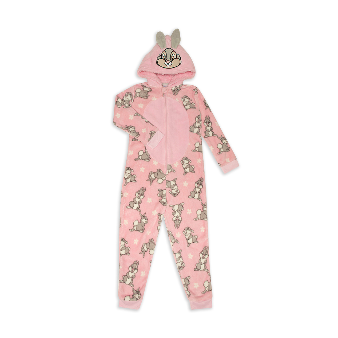 Thumper fleece onesie-LIGHT PINK-2-3 YRS