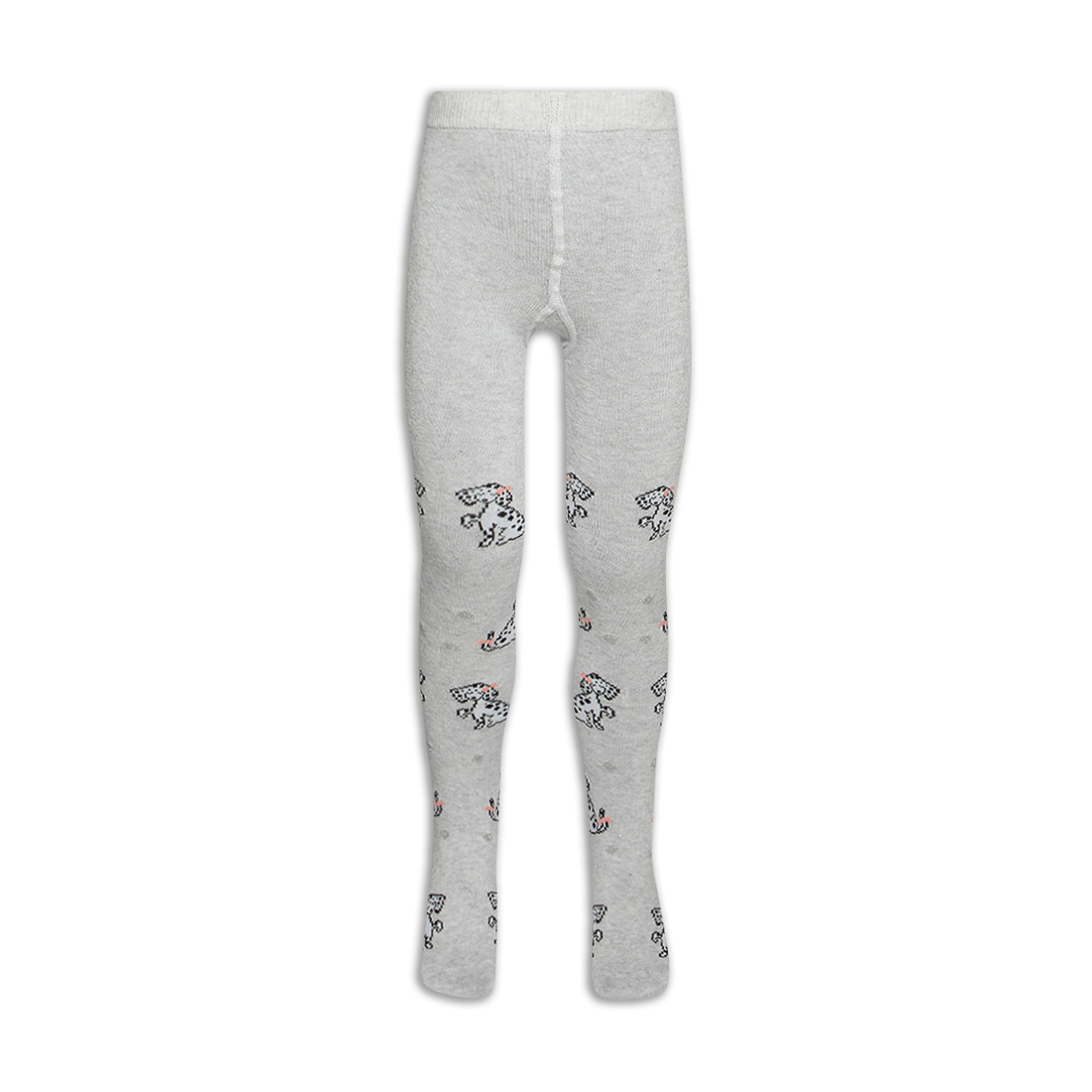 PRINTED TIGHTS DOG JACQUARD-GREY MELANGE-2-3 YRS