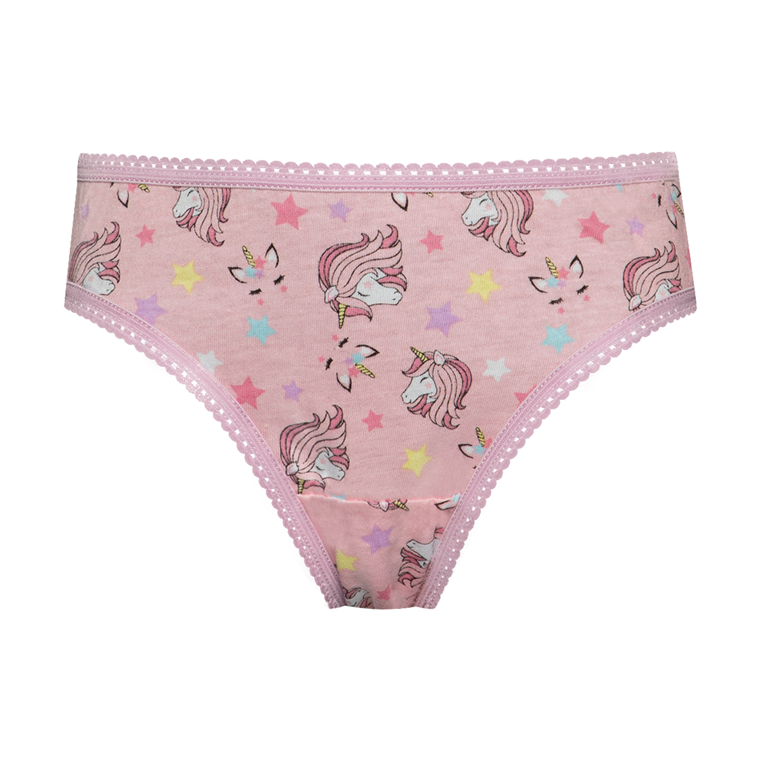 PG 7PK PRINTED BIKINI UNICORNS W22-LIGHT PINK-4-5 YRS