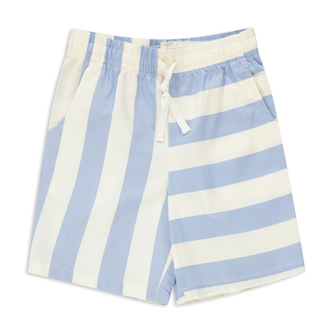 2 Pack stripe woven shorts navy and light blue-MULTI-9-10 YRS