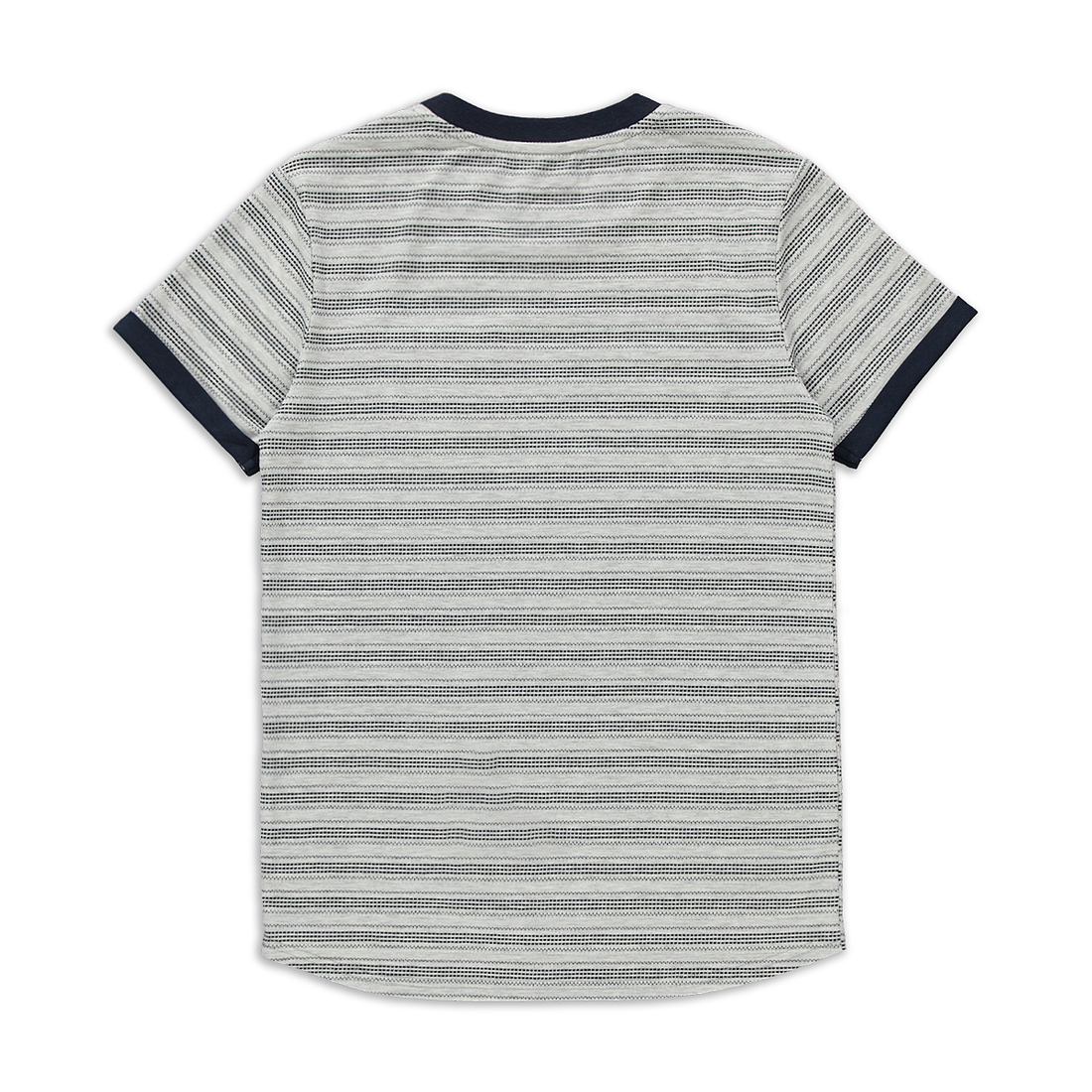 Jacquard ss t-shirt plain fashion navy-NAVY-7-8 YRS