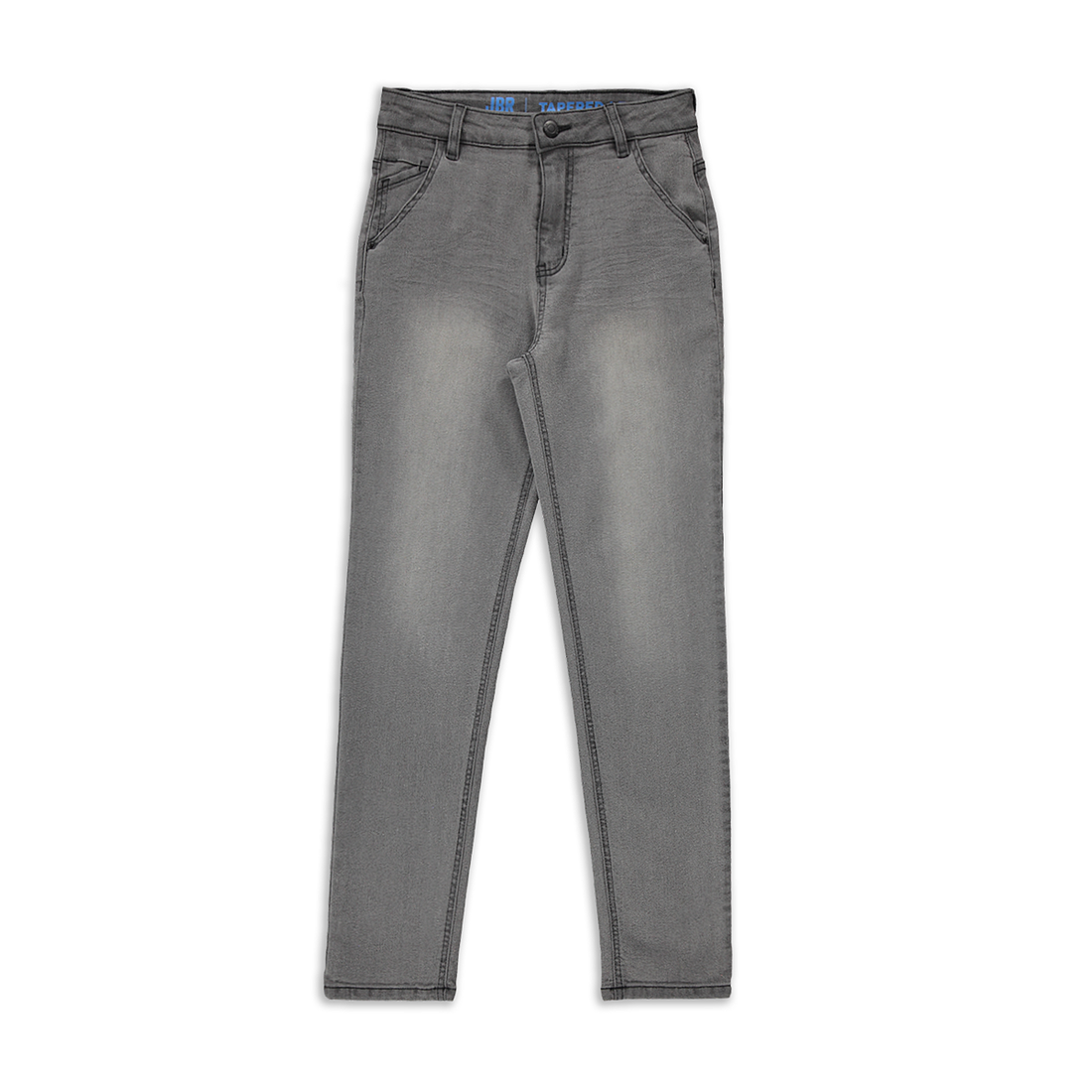 Tapered stretch basic denim trouser grey-GREY-9-10 YRS