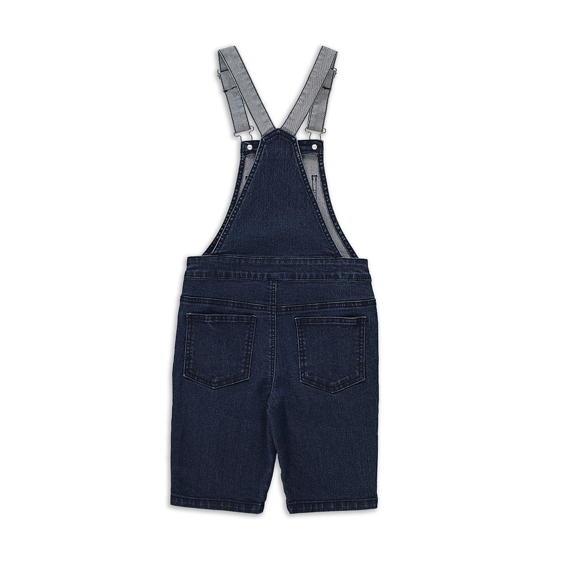 Colourblocked styled denim dungaree blues-MID BLUE-3-4 YRS