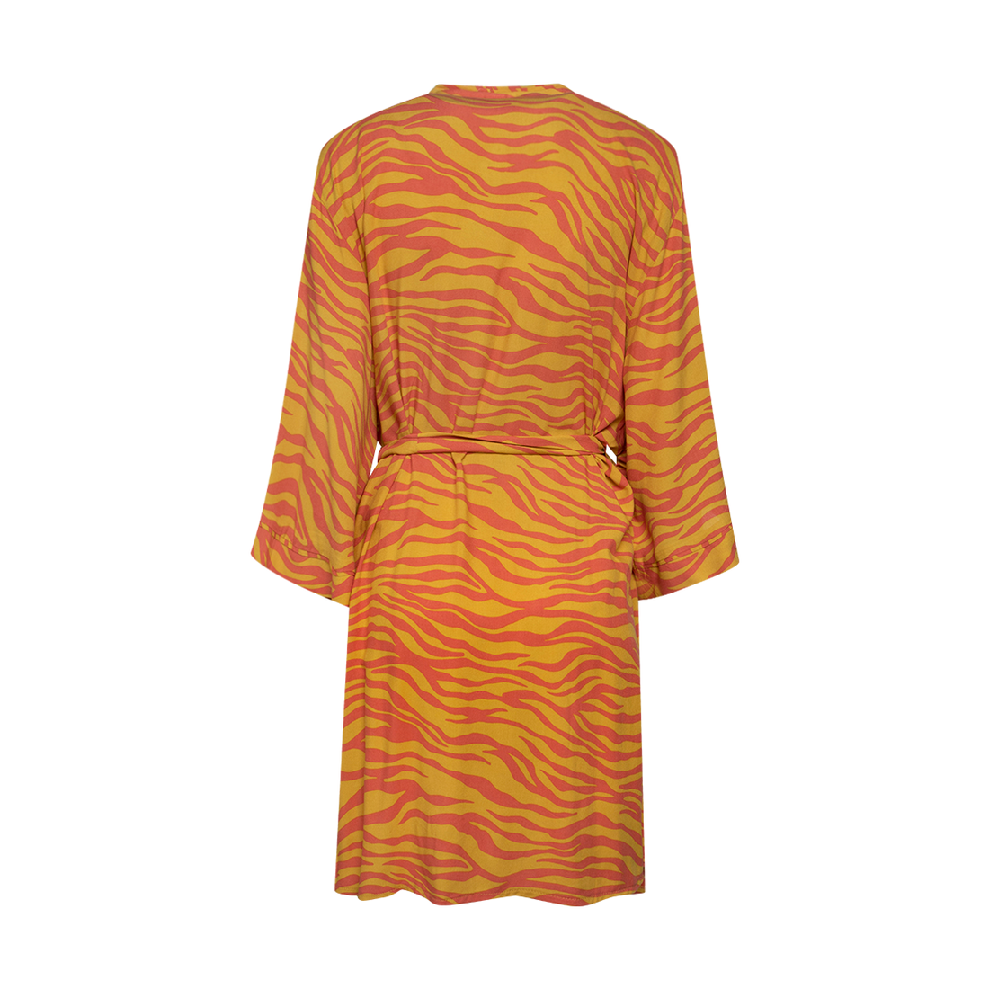 Abstract zebra print gown multi-ASSORTED-XS