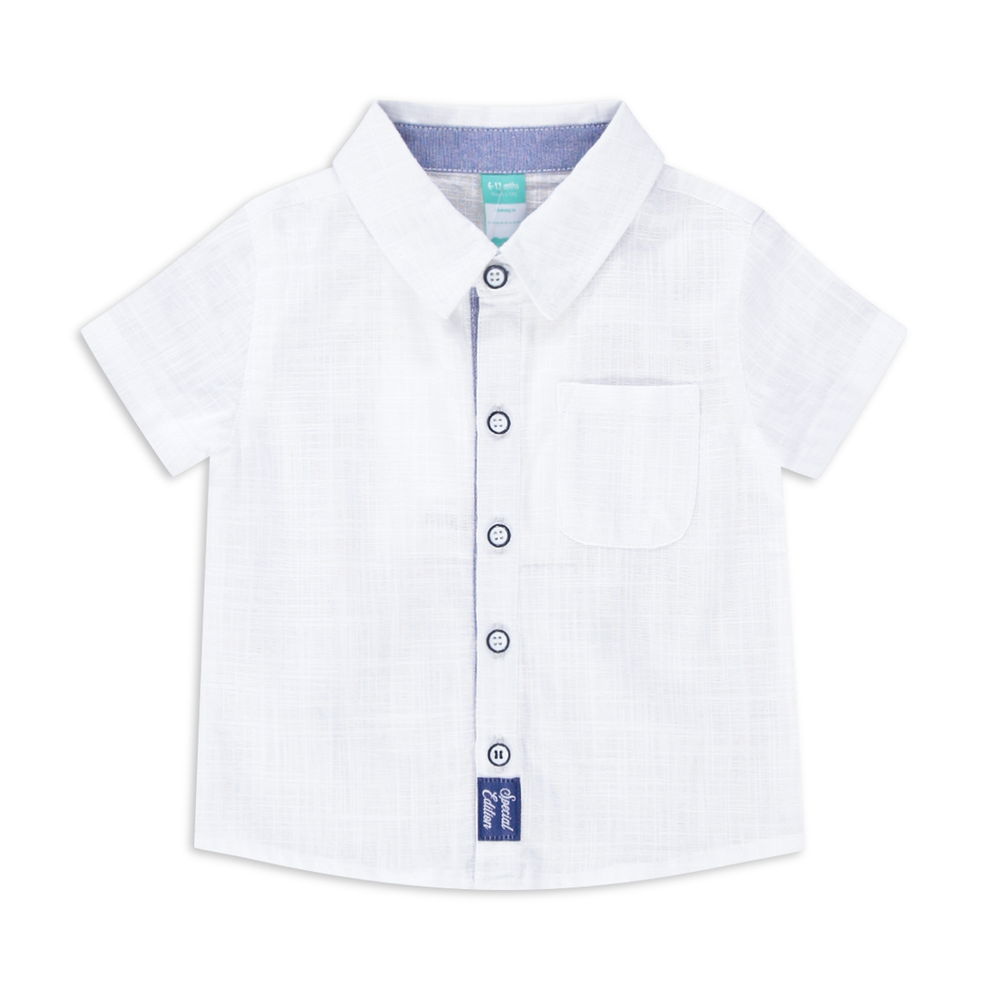 Short sleeve linen shirt white-WHITE-12-18 MTHS