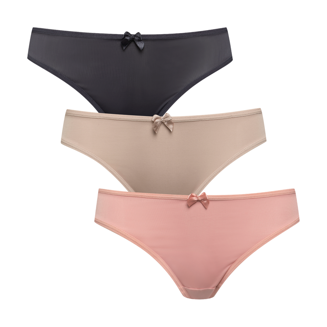 3 pack bikini bridal pink nude charcoal-DUSTY PINK-M