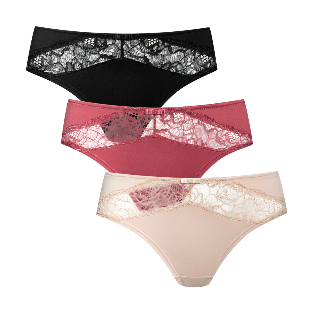 3 pack boyleg lace rose peach dust black-DUSTY PINK-M