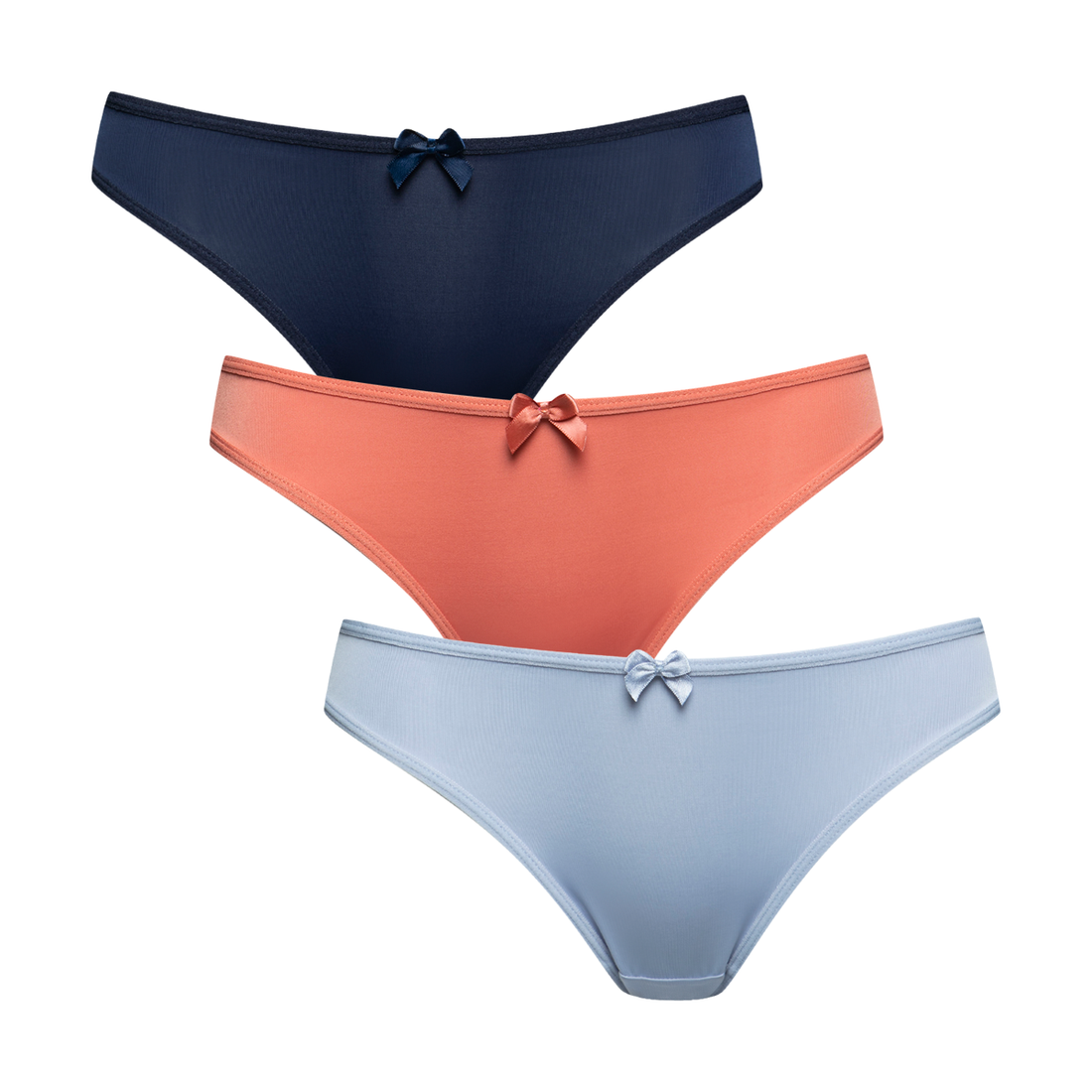 3 pack bikini coral baby blue navy-CORAL-M