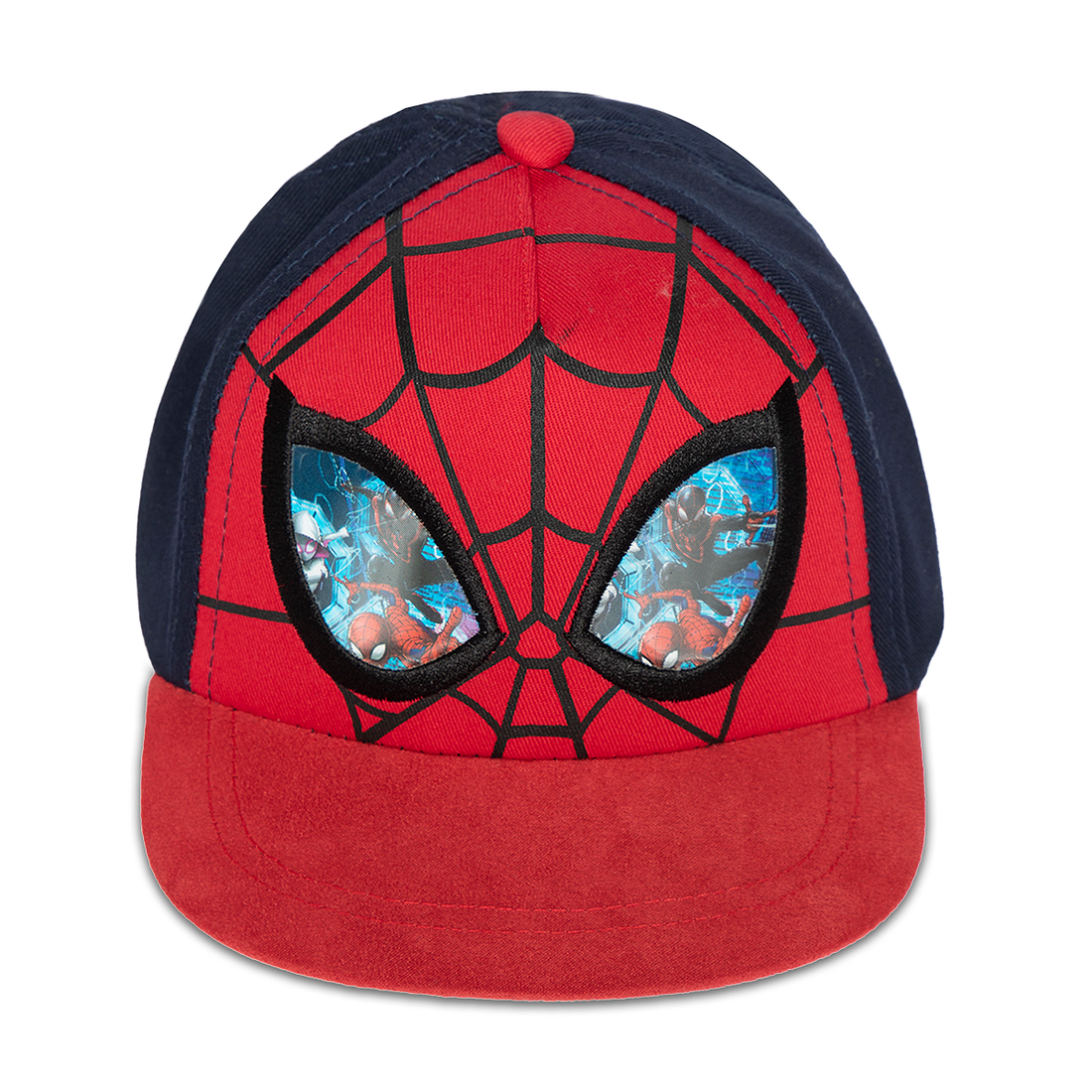 Spider man Flat Peak Decal Cap Red and Navy-RED-50 CM