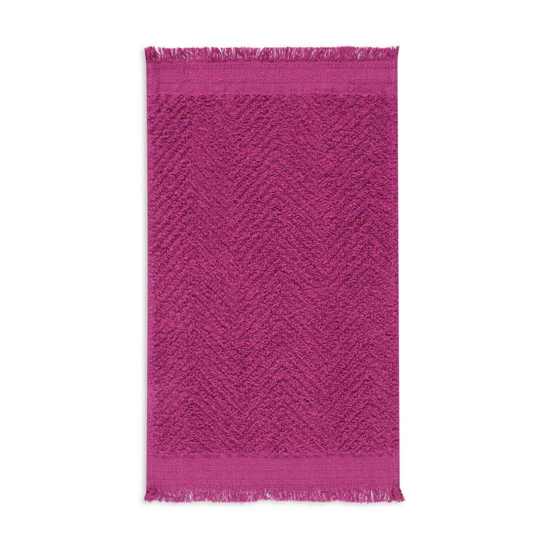 Textured fringed guest towel magenta-MAGENTA-30X50 CM