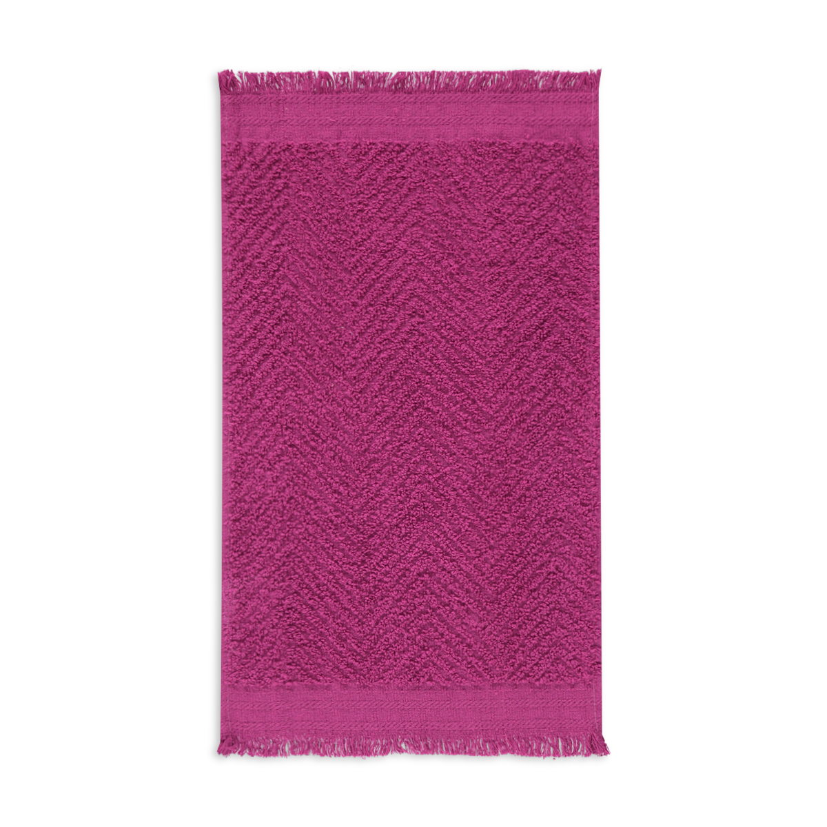 Textured fringed guest towel magenta-MAGENTA-30X50 CM (1)