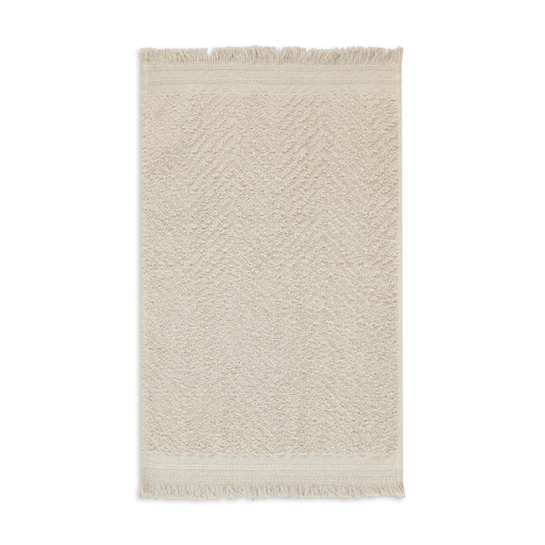 Textured fringed guest towel cappachino-BROWN-GUEST