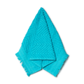 Textured fringed guest towel turquoise-TURQUOISE-GUEST