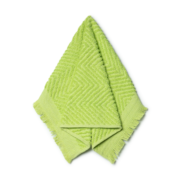 Textured fringed guest towel fern-GREEN-GUEST