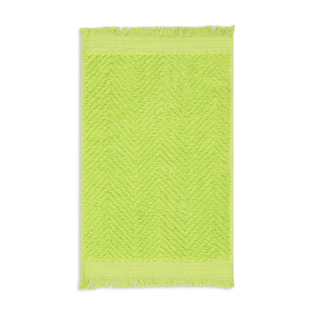 Textured fringed guest towel fern-GREEN-GUEST