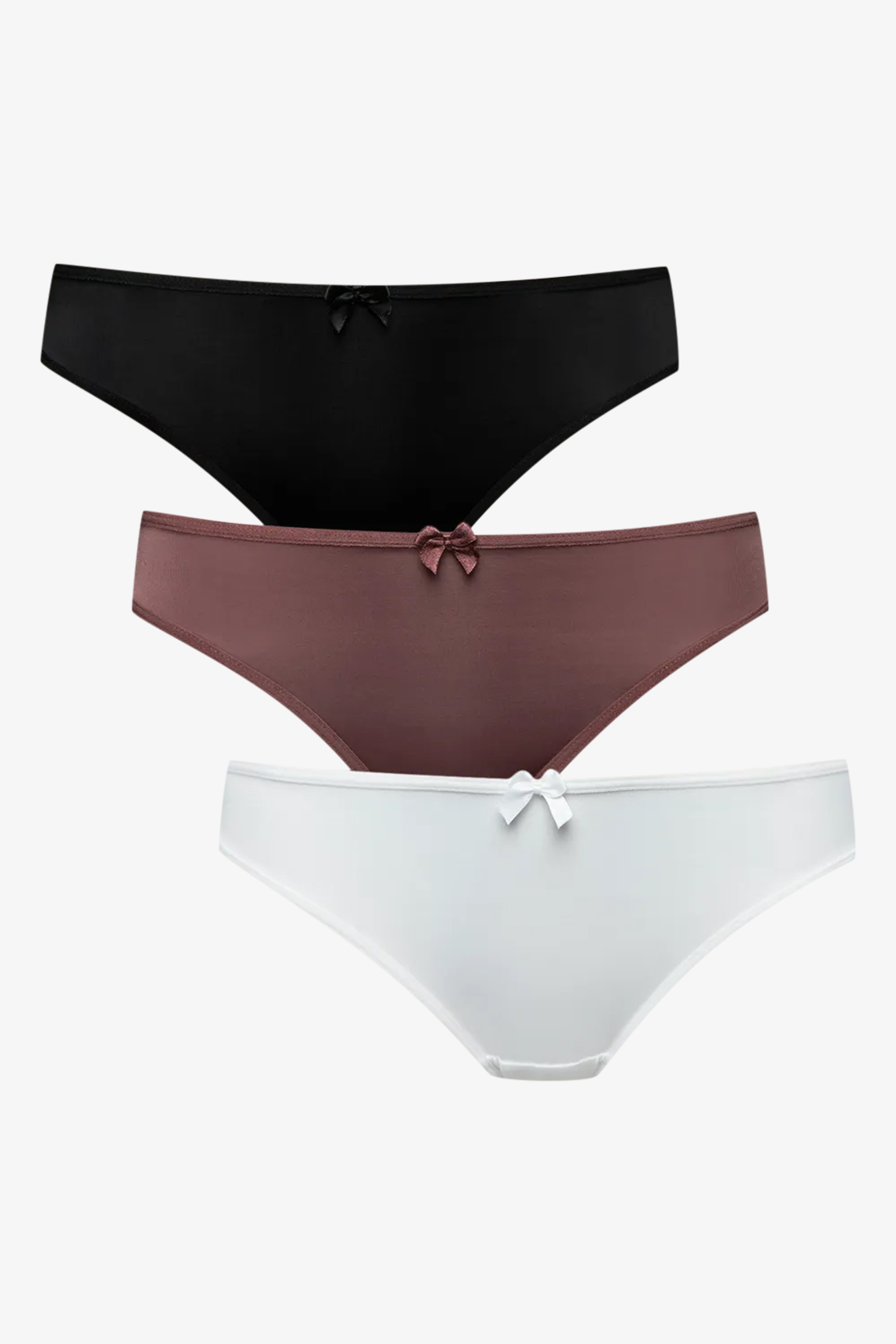 3pk Basic bikini MOCCA BLACK WHITE-MOCHA-M