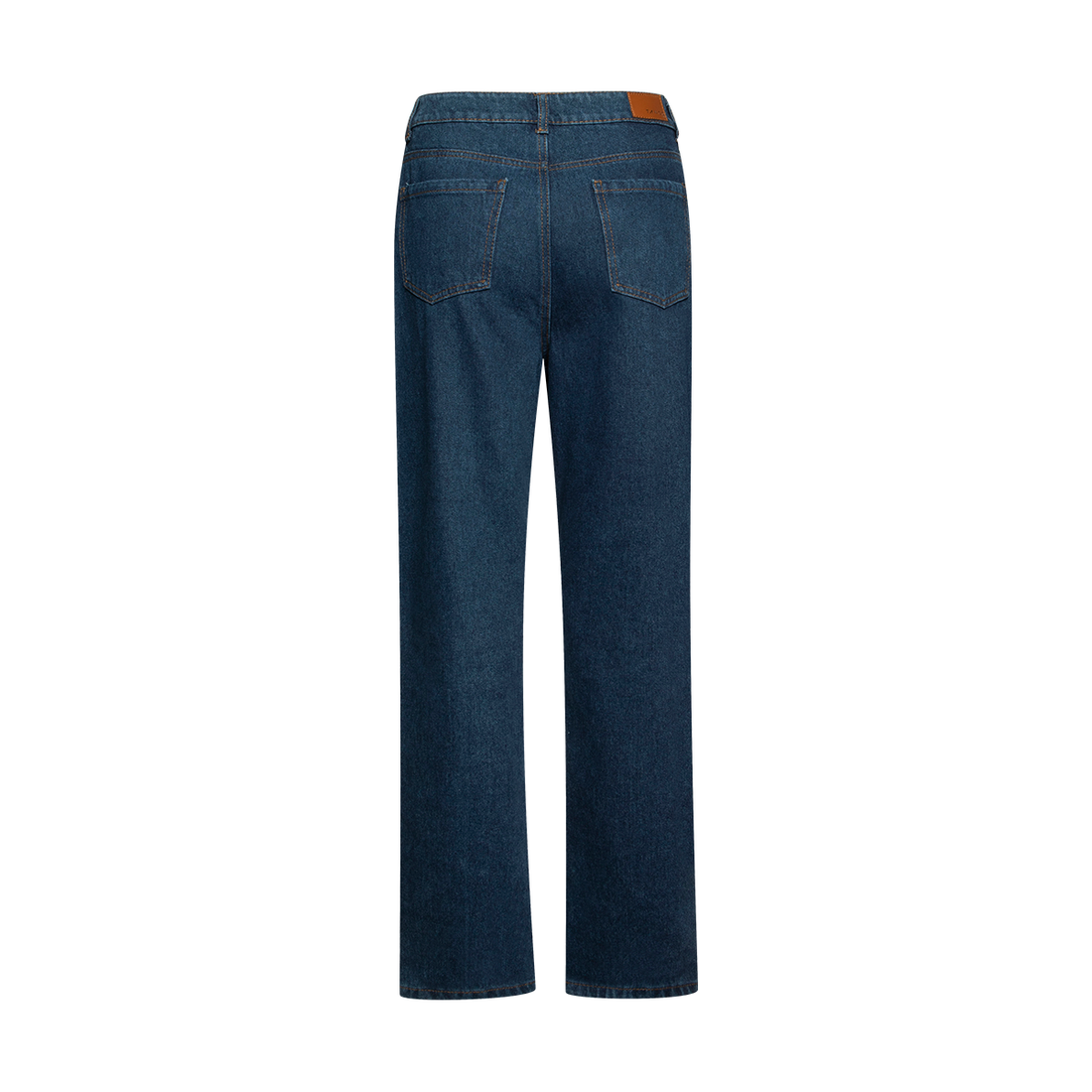 Basic mom jeans dark wash-INDIGO-36