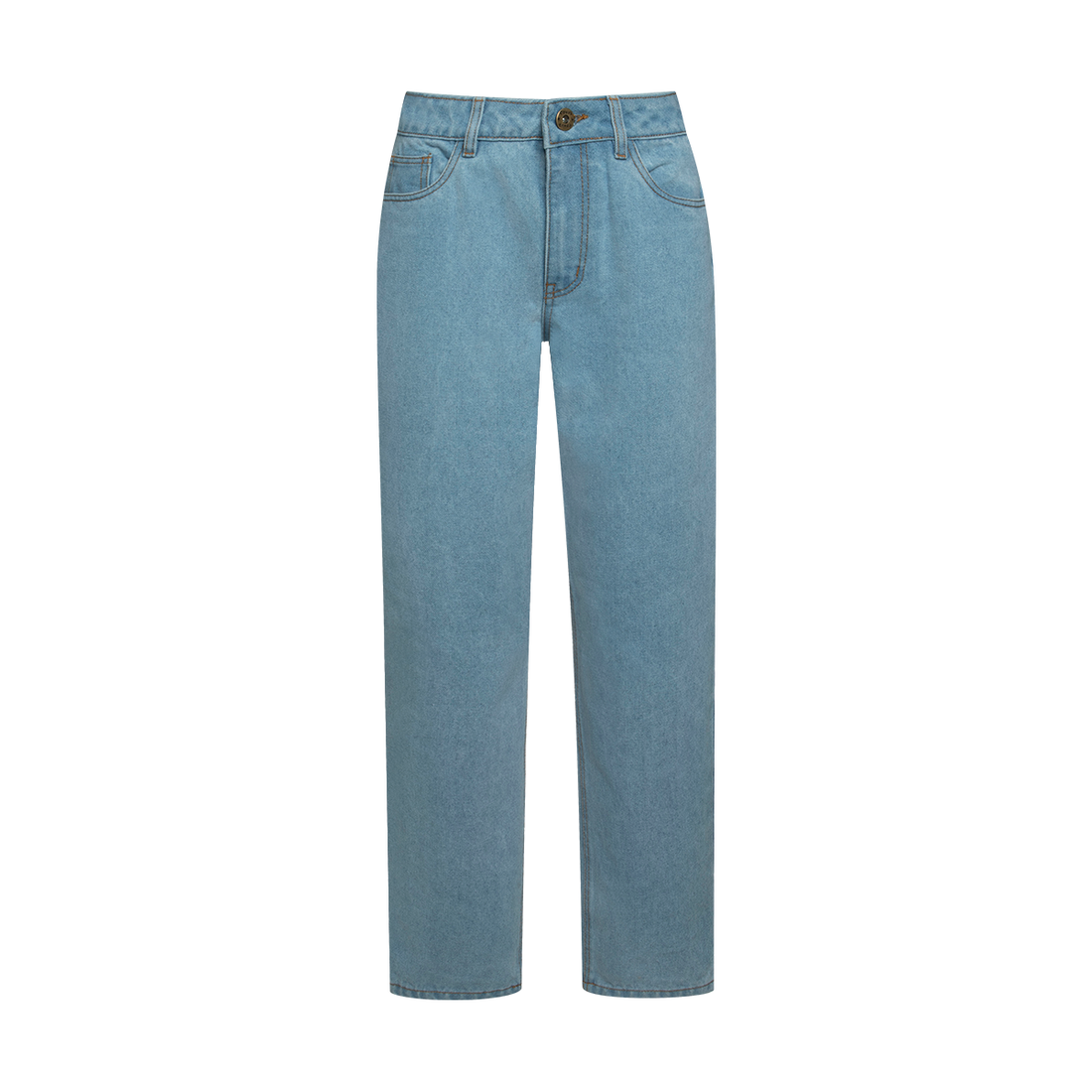 Basic straight leg jeans light wash-LIGHT BLUE-36