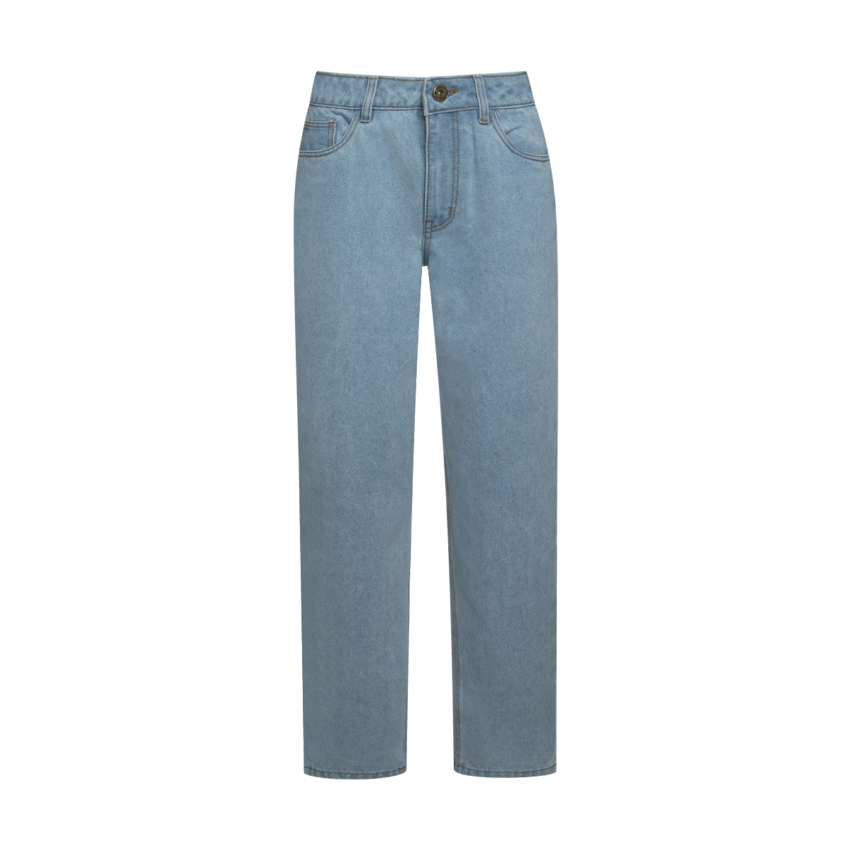 Basic straight leg jeans light wash-LIGHT BLUE-36