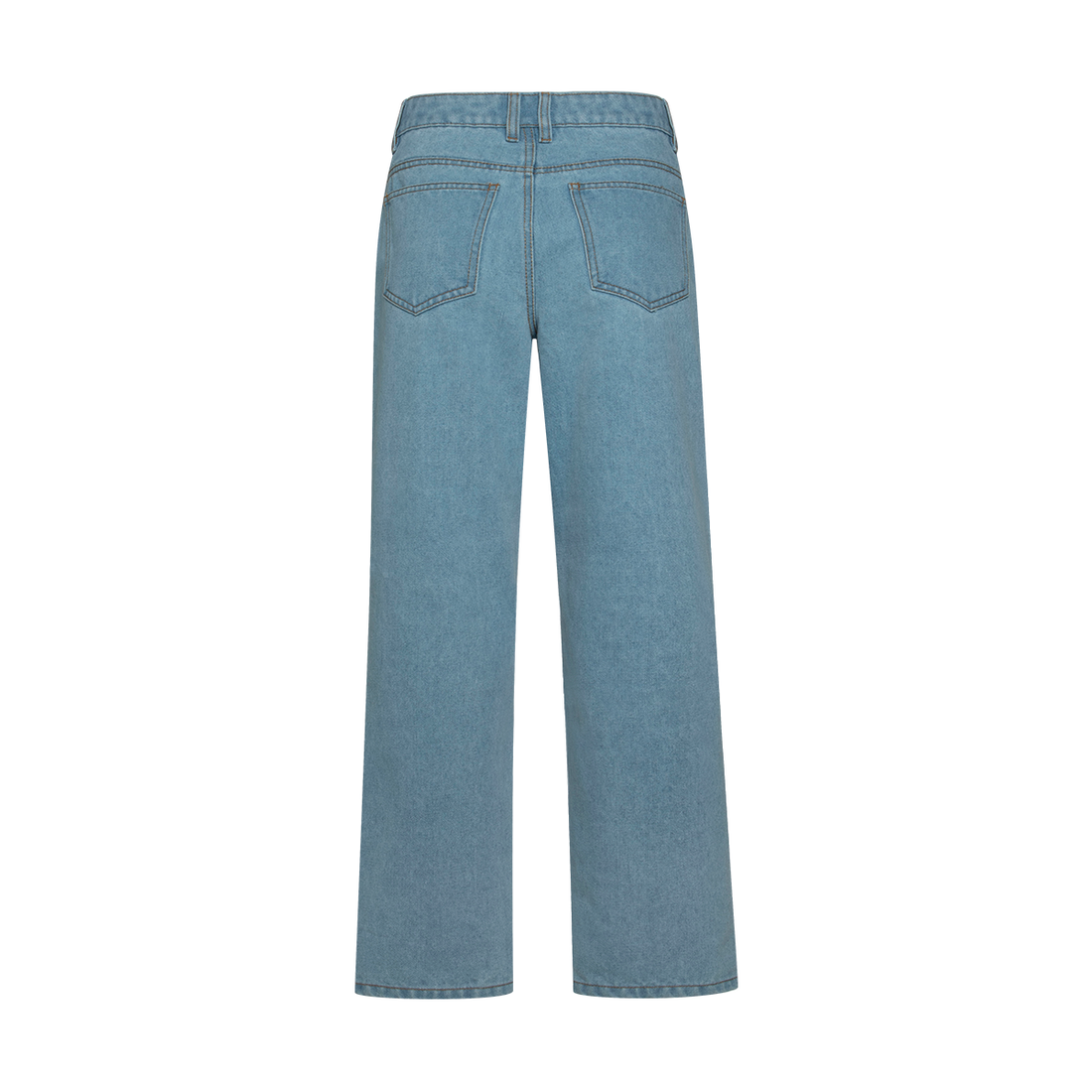 Basic straight leg jeans light wash-LIGHT BLUE-36