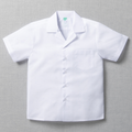 UNISEX SHORT SLEEVE OPEN NECK SHIRT WHITE TOUGHEES-WHITE-13-14 YRS