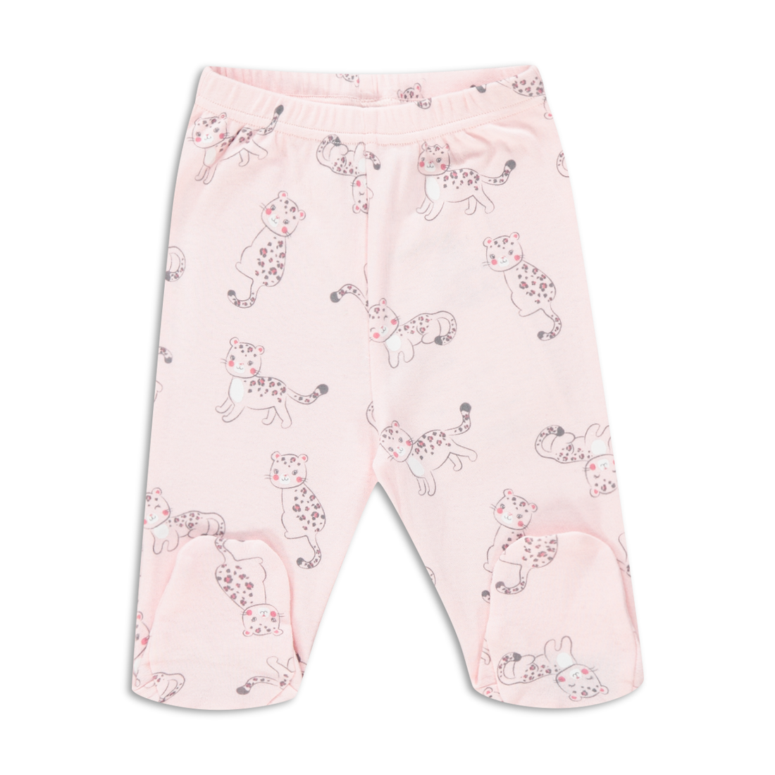 2PK LEGGINETTE MFW GIRL LEOPARD PRINT-LIGHT PINK-6-12 MTHS