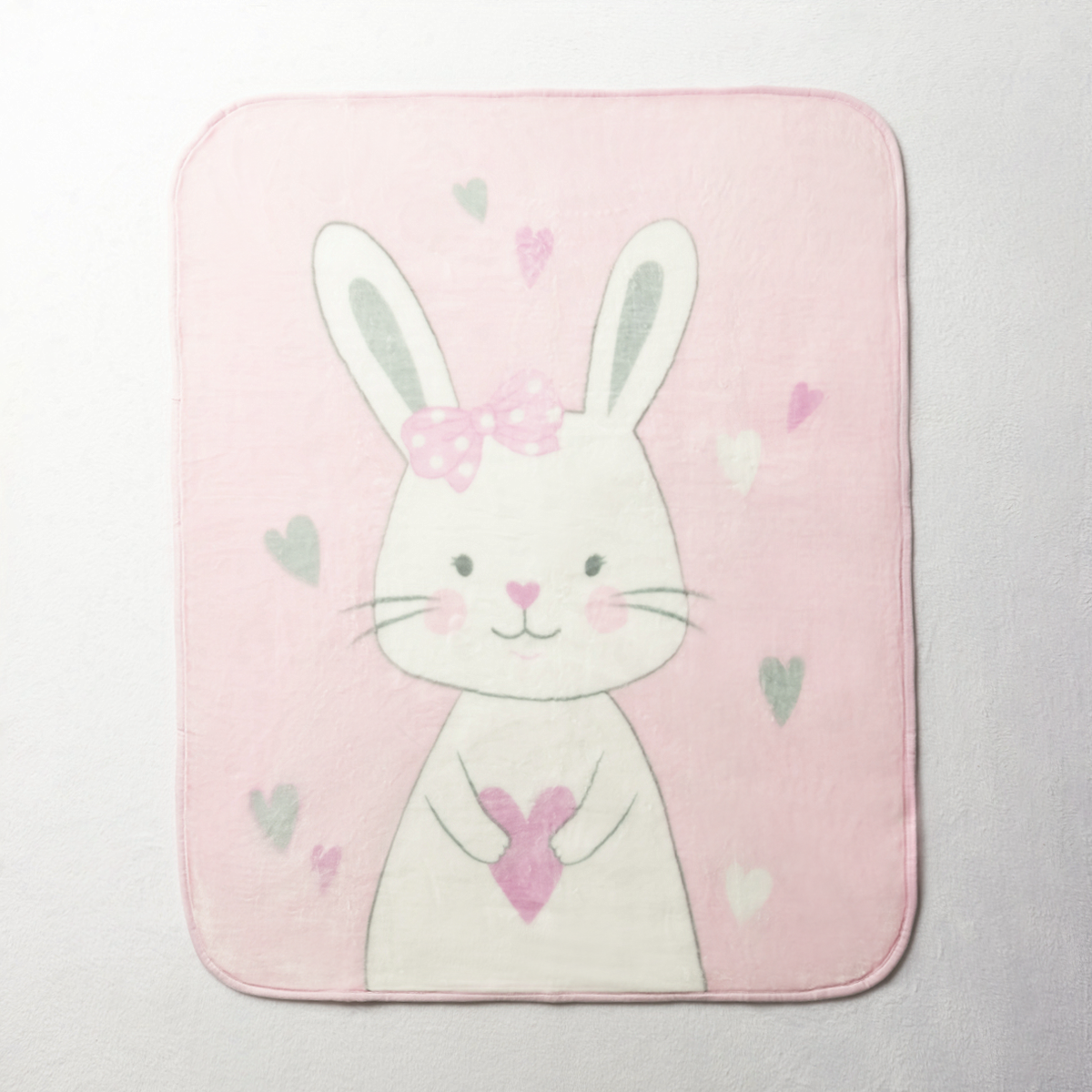 PINK LOVE BUNNY MINK-LIGHT PINK-100X130 CM